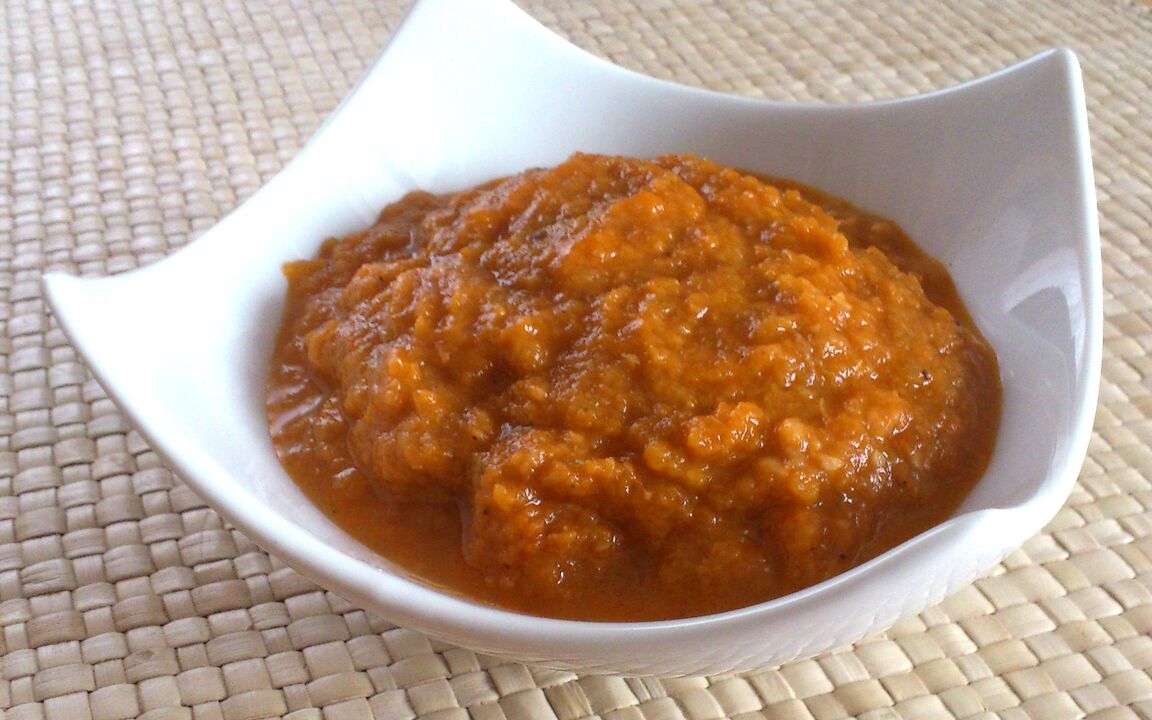 Skvošo ikrai pagal dietą
